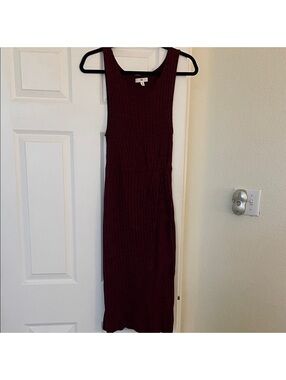 BP Sz Med Burgundy Midi Dress